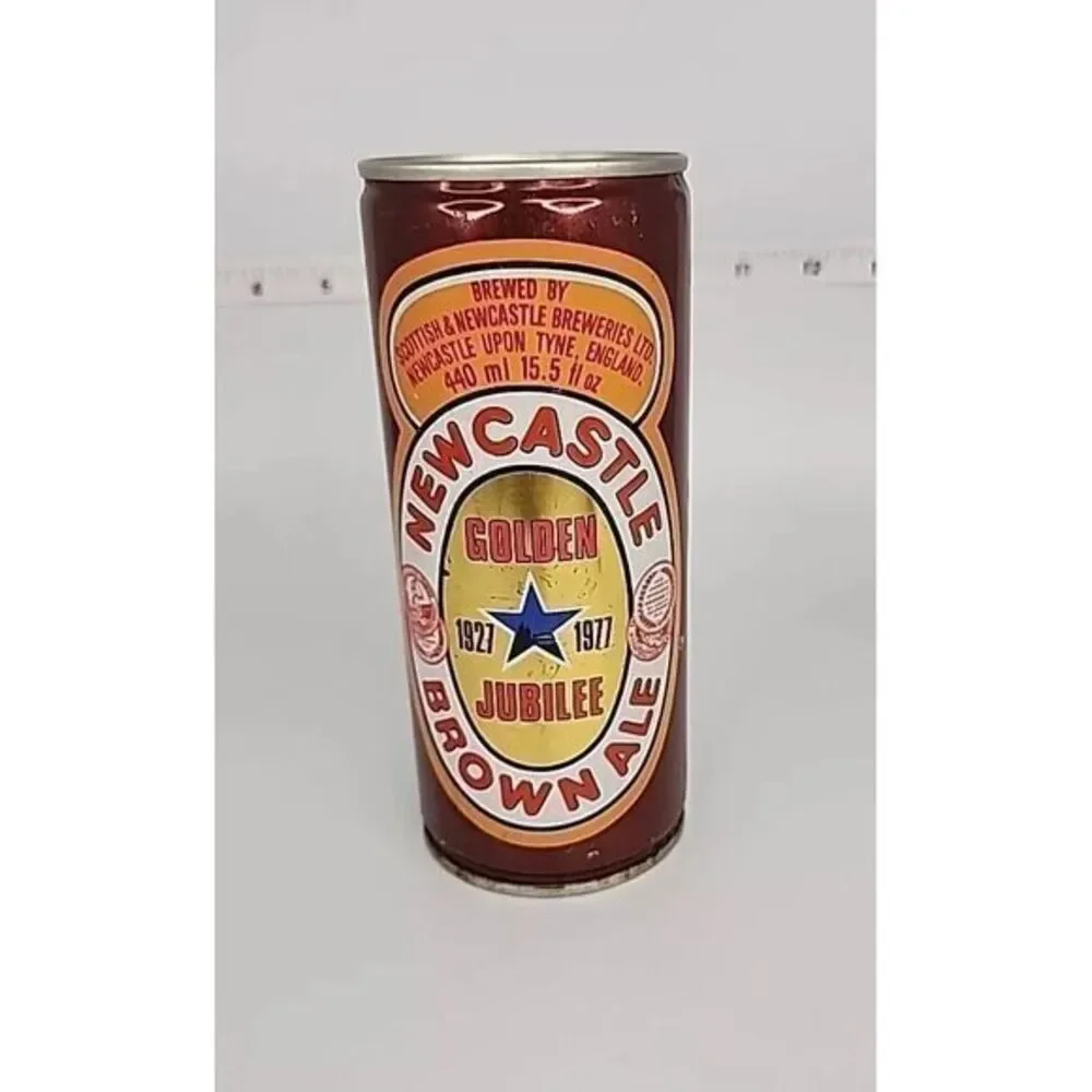 Newcastle‎ Brown Ale Golden Jubilee 1927 1977 | Vintage 15.5 oz Pull Tab Can